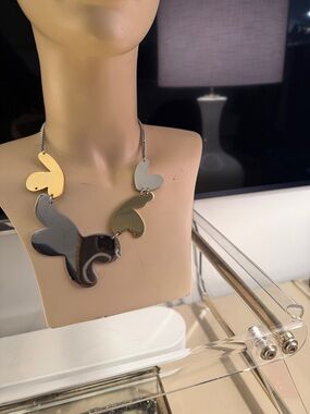 Marc Jacobs 2 tone butterfly Necklace - Gold & Silver